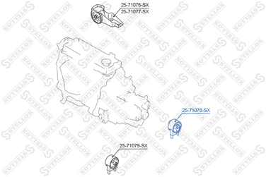 Stellox 25-71078-SX Подушка ДВС зад. Mazda Demio 1.3 16V 98> - 2