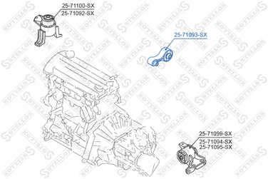 Stellox 25-71093-SX Подушка ДВС зад. Mazda 6 gg/gy 02> - 2