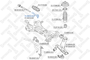 Stellox 51-00412-SX Наконечник рулевой левый Hyundai Tucson | перед | - 1
