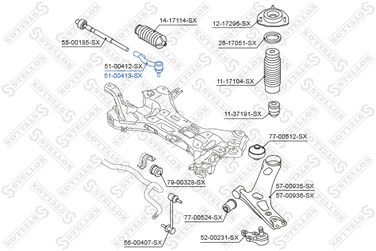 Stellox 51-00413-SX Наконечник рулевой правый Hyundai Tucso | перед | - 1