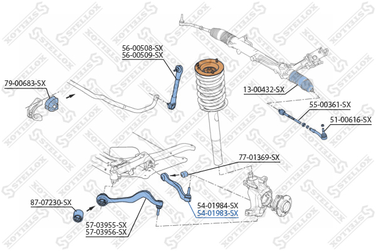 Stellox 54-01983-SX Рычаг нижн. зад. п. алюм. BMW e65/e66 a | перед прав | - 2