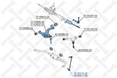 Stellox 56-00216-SX Тяга стаб. пер. л. Range Rover Sport 05> | перед лев | - 2