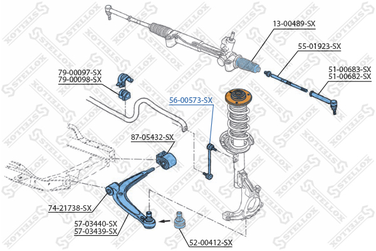 Stellox 56-00573-SX Тяга стабилиз. переднего Opel | прав/лев | - 2