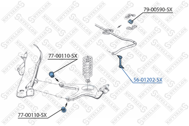 Stellox 56-01202-SX Тяга стаб. зад. MB w123/w126 all <91 | прав/лев | - 2