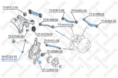Stellox 56-07221-SX Тяга стаб. зад.п. MB w204 05> | перед прав | - 2