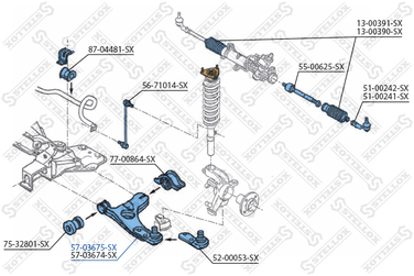 Stellox 57-03675-SX Рычаг левый Ford | перед | - 2