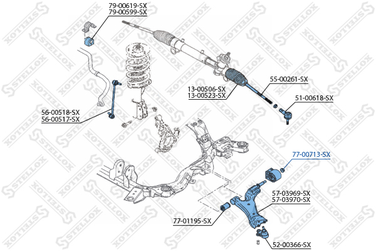 Stellox 77-00713-SX С/б рычага пер.задн. Chevrolet Captiva | перед прав/лев | - 2