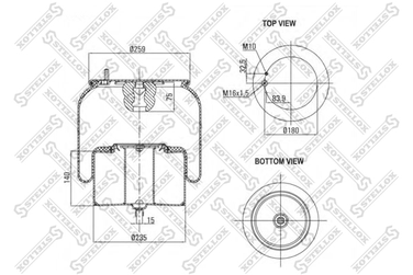 Stellox 84-00141-SX Пневмоподушка со стак.  Volvo fm7/12 FH1 - 1