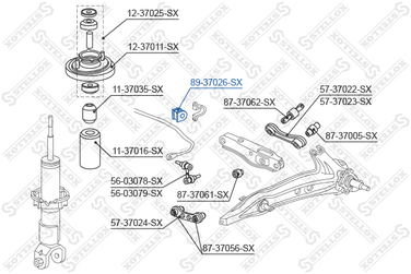 Stellox 89-37026-SX Втулка стабилизатора заднего центральная - 2