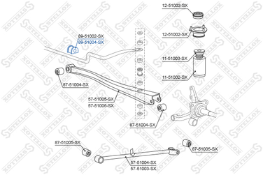 Stellox 89-51004-SX Втулка стабилизатора заднего Hyundai Ac - 1