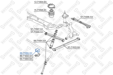 Stellox 89-71005-SX Втулка стабилизатора | зад | - 2