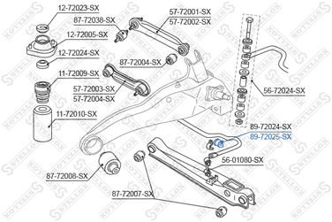 Stellox 89-72025-SX Втулка стабилизатора заднего центральная - 2