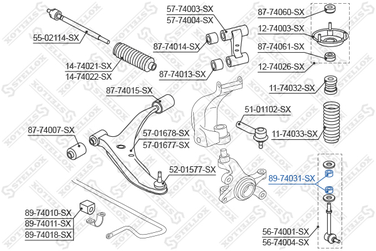 Stellox 89-74031-SX Втулка тяги стабилизатора переднего Nis - 1