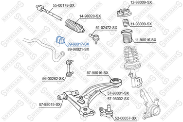 Stellox 89-98017-SX Втулка стабилизатора переднего центральн - 2