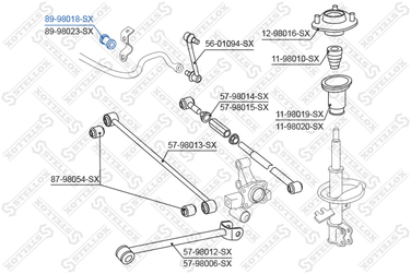 Stellox 89-98018-SX Втулка стабилизатора заднего центральная - 2