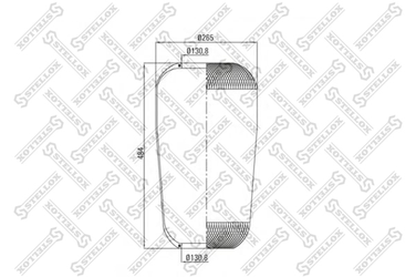 Stellox 90-07370-SX Пневмоподушка  MB, Iveco - 1