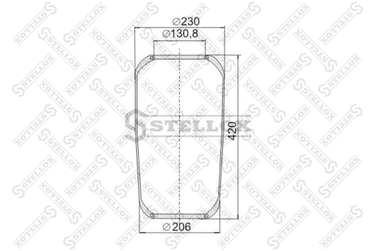 Stellox 90-08840-SX Пневмоподушка цил 420-230-130.8 MAN - 1
