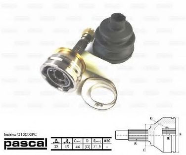PASCAL G10003PC Шарнирный комплект, приводной вал - 1