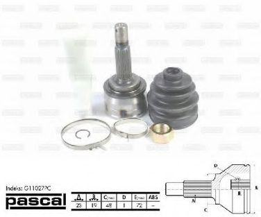 PASCAL G11027PC Шарнир, приводной вал - 1