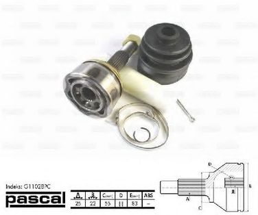 PASCAL G11028PC Шарнирный комплект, приводной вал - 1