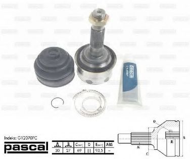 PASCAL G12070PC Шарнирный комплект, приводной вал - 1