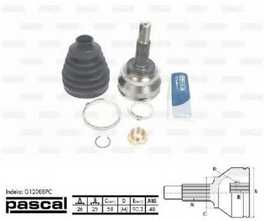 PASCAL G12088PC Шарнирный комплект, приводной вал - 1
