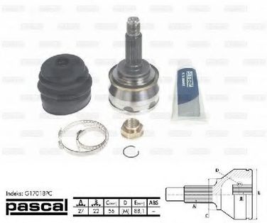 PASCAL G17018PC Шарнирный комплект, приводной вал - 1