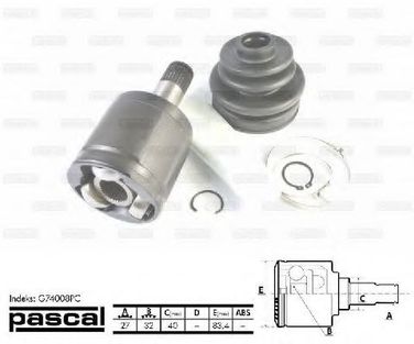 PASCAL G74008PC Шарнирный комплект, приводной вал - 1