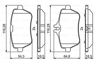 Bosch 0 986 494 790 Колодки тормозные дисковые | зад | - 1