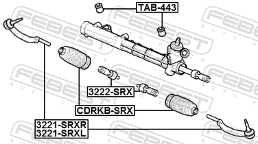 Febest 3221-SRXL Наконечник рулевой тяги | лев | - 2
