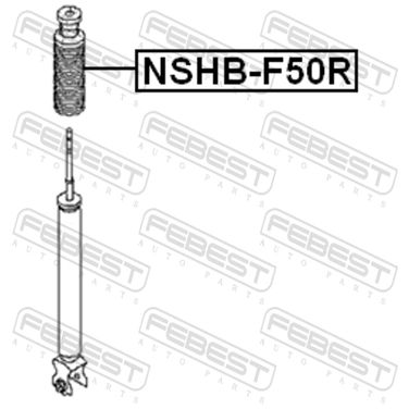 Febest NSHB-F50R Пыльник-отбойник амортизатора | зад прав/лев | - 2