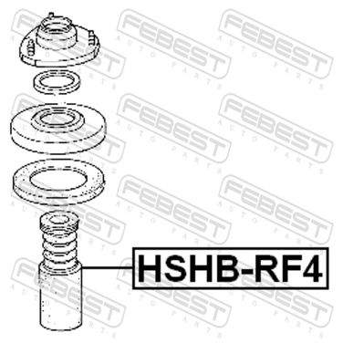 Febest HSHB-RF4 Пыльник-отбойник амортизатора | перед прав/лев | - 2