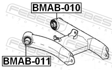 Febest BMAB-011 Сайлентблок нижнего рычага подвески | зад прав/лев | - 2