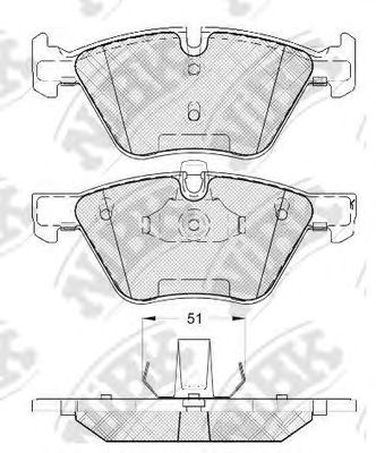 NIBK PN0513 Колодки тормозные дисковые | перед | - 2