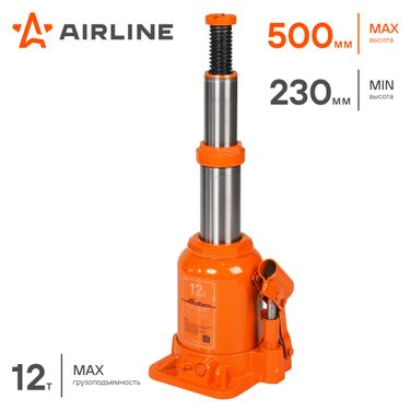 AIRLINE AJ-TB-12 Домкрат телескопич. 12т в сумке (min - 230 мм, MAX - 500 мм) - 2