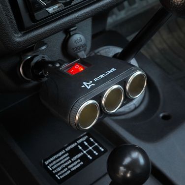 AIRLINE ASP-3T-09 Прикуриватель-разветвитель трансформер на 3 гнезда, штекер-фиксатор - 5