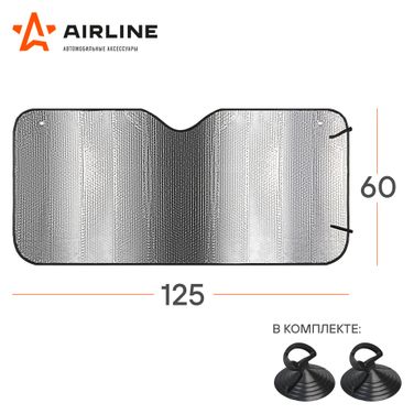 AIRLINE ASPS-60-01 Шторка солнцезащитная 60 см на лобовое стекло (60*125*60*125 см) - 3