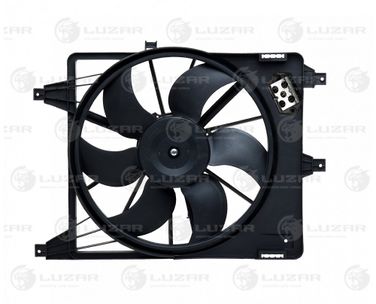 Luzar LFc 0969 Вентилятор рад. (с кожухом, с резистором) Renault Logan (04-) A/C - 1