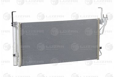 Luzar LRAC 0826 Радиатор кондиц. с ресивером для а/м Hyundai SantaFe (00-) - 1