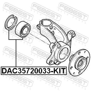 Febest DAC35720033-KIT Подшипник ступицы колеса (ремкомплект) | перед прав/лев | - 2