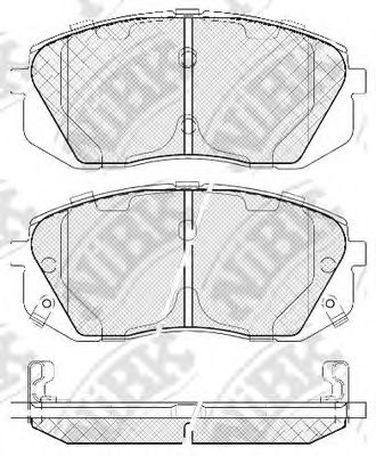 NIBK PN0052 Колодки тормозные дисковые | перед | - 1