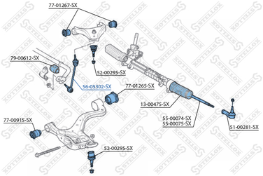 Stellox 56-05302-SX Тяга стаб. пер. Land Rover Discovery II | перед прав/лев | - 3