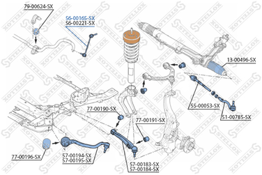 Stellox 56-00165-SX Тяга стаб.пер.л. BMW x5/x6 07> | перед лев | - 1
