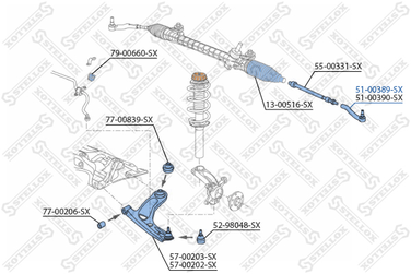 Stellox 51-00389-SX Наконечник рулевой левый Toyota | перед | - 3