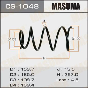 Masuma CS-1048 Пружина ходовой части | перед | - 1