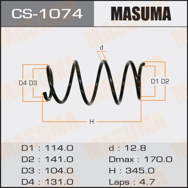 Masuma CS-1074 Пружина ходовой части | перед | - 1