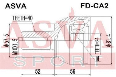 Asva FD-CA2 Шрус внешний | перед прав/лев | - 2