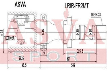 Asva LRIR-FR2MT Шрус внутренний | перед прав | - 2