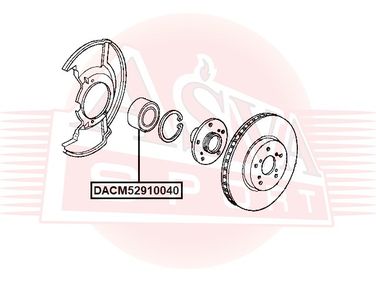 Asva DACM52910040 Снят с производства Подшипник ступицы колеса (комплект) ABS | перед прав/лев | - 2