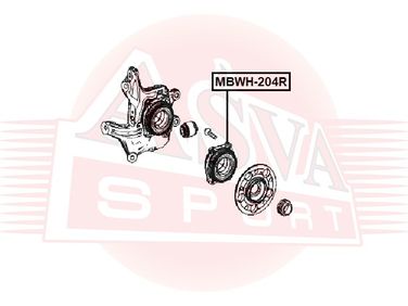 Asva MBWH-204R Ступица колеса | перед лев | - 2